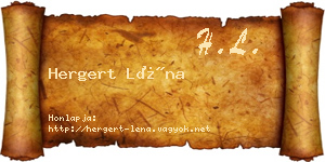 Hergert Léna névjegykártya